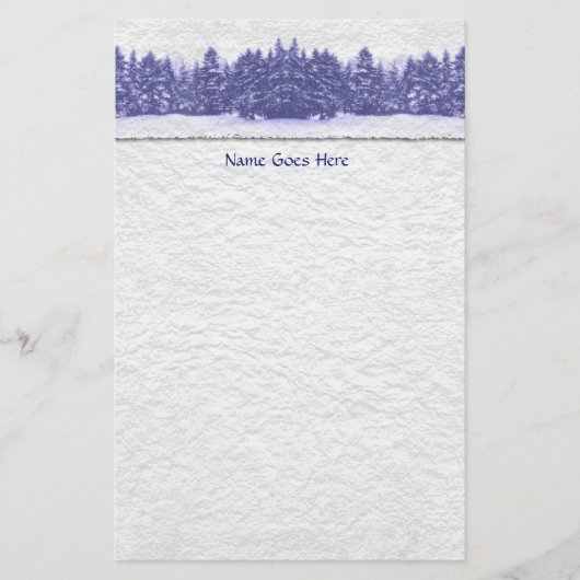 Papeterie Ligne bleue papier fait main de pin (Devant)