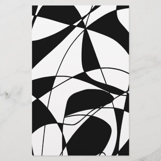 Papeterie Lignes noires et blanches, motif d'impression de c (Devant)