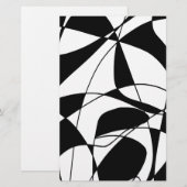 Papeterie Lignes noires et blanches, motif d'impression de c (Devant / Derrière)
