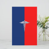 Papeterie Ligue des symboles médicaux de Silver Caduceus (Debout devant)