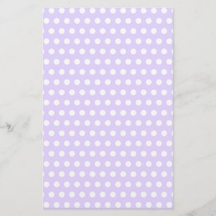 Papeterie Lila clair avec pois blancs
