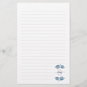 Papeterie Lilac Aquarelle Florale Monogramme