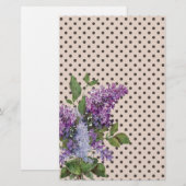 Papeterie lilas vintage (Devant / Derrière)