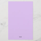 Papeterie Lilas Violet Minimaliste Initiales Propres (Dos)