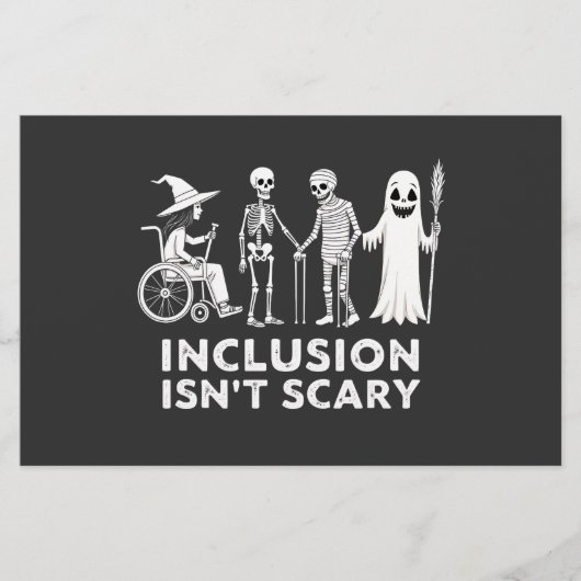 Papeterie L'inclusion n'est pas effrayant Enseignant de sque (Devant)