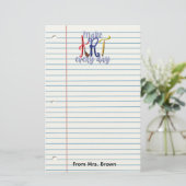 Papeterie Lined paper Art teacher notepad (Debout devant)