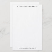 Papeterie Linge professionnel élégant minimaliste moderne (Devant / Derrière)