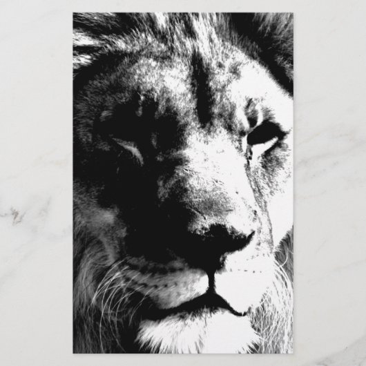 Papeterie Lion Noir & Blanc (Devant)