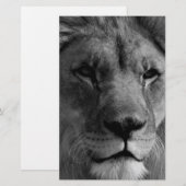 Papeterie Lion Noir & Blanc (Devant / Derrière)