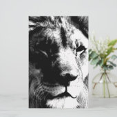 Papeterie Lion noir et blanc (Debout devant)