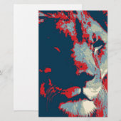 Papeterie Lion Pop Art (Devant / Derrière)