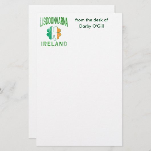 Papeterie LISDOONVARNA Irlande (Devant / Derrière)