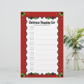 Papeterie Liste d'achats de Noël (Debout devant)