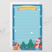 Papeterie Liste de souhaits de Noël (Devant / Derrière)