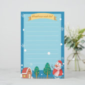 Papeterie Liste de souhaits de Noël (Debout devant)