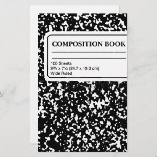 Papeterie Livre de composition (Devant / Derrière)