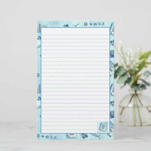 Papeterie Livres de lecture Pastel Blue Lined (Debout devant)