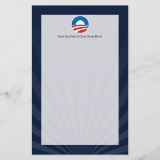Papeterie Logo d'Obama-o avec le bleu