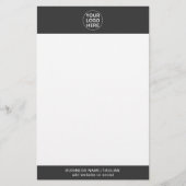 Papeterie Logo Gris l Entreprise Promotionnelle Corporative (Devant)