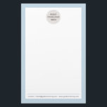 Papeterie LOGO NOTE PAPIER moderne affaires formel bleu pâle<br><div class="desc">par kat massard >>> www.simplysweetpaperie.com <<<</div>