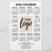 Papeterie Logo Vertical Calendrier - Contact Professionnel - (Devant)