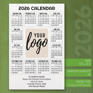 Papeterie Logo Vertical Calendrier - Contact Professionnel -