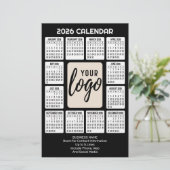 Papeterie Logo vertical du calendrier - Informations de cont (Debout devant)