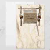 Papeterie Loom de tissage personnalisé Station amérindienne (Devant / Derrière)