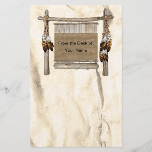 Papeterie Loom de tissage personnalisé Station amérindienne (Devant)