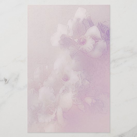 Papeterie l'orchidée rêve pâle - rose (Devant)