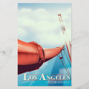 Papeterie Los Angeles "ville des Anges" Affiche de vacances.