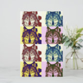 Papeterie Loup d'art pop (Debout devant)