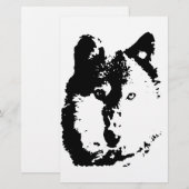 Papeterie Loup d'art pop (Devant / Derrière)