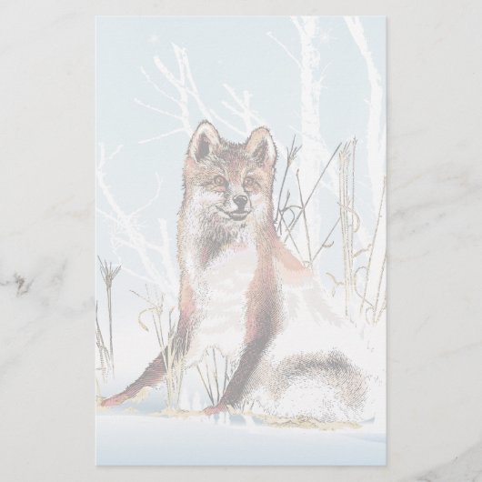 Papeterie Loup d'hiver (Devant)