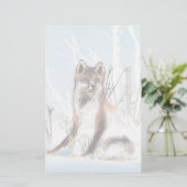 Papeterie Loup d'hiver (Debout devant)