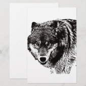Papeterie Loup sauvage (Devant / Derrière)