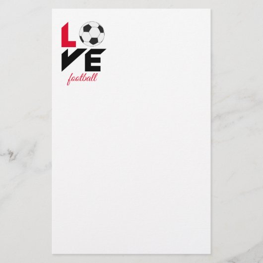 Papeterie Love football (Devant)