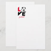 Papeterie Love football (Devant / Derrière)