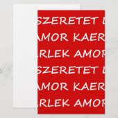 Papeterie Love International (Devant / Derrière)