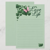 Papeterie Love life (Devant / Derrière)