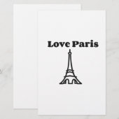 Papeterie Love Paris (Devant / Derrière)