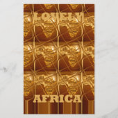 Papeterie Lovely Africa Map Vector Motif Art Design Imprimer (Devant)
