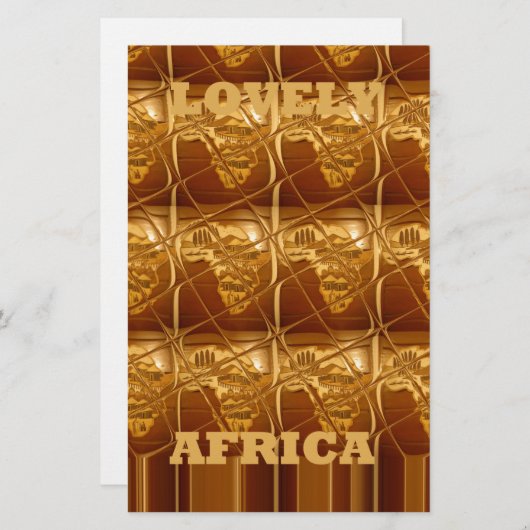 Papeterie Lovely Africa Map Vector Motif Art Design Imprimer (Devant / Derrière)