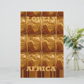 Papeterie Lovely Africa Map Vector Motif Art Design Imprimer (Debout devant)