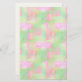 Papeterie Lumière du soleil abstrait peint jaune, rose (Devant / Derrière)