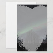 Papeterie Lumières du nord dans la forêt boréale (Devant / Derrière)