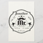 Papeterie M. Mustache Lil Man Baby Boy Statistiques (Devant)