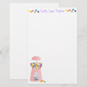 Papeterie Machine à gumball rose (Devant / Derrière)