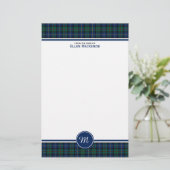 Papeterie MacLeod de Skye Clan Tartan Monogramme (Debout devant)