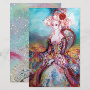 Papeterie MADAME POMPADOUR Beauté Mode rose bleu